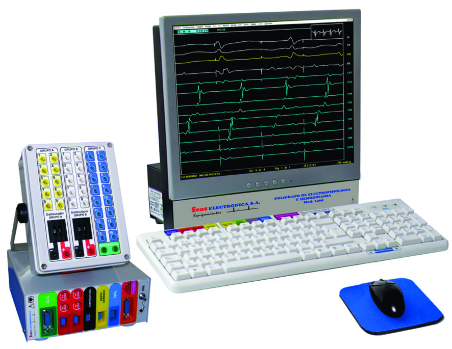 Polígrafo para estudios de hemodinamia modelo 1405 Feas Electrónica