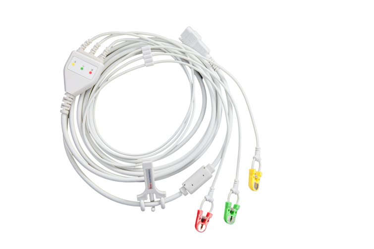Cable a paciente DB9M/G - 3 mini clip 60cm