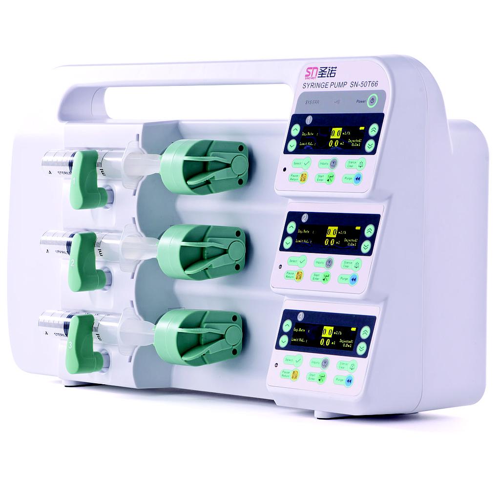 Syringe Infusion Pump Model SN-50T66, three channels, standard support
