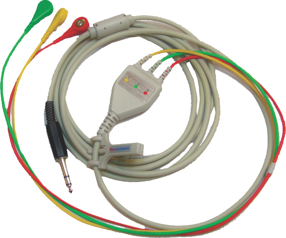 Patient ECG cable plug ST 6,5mm - 3 Wires Feas Electrónica
