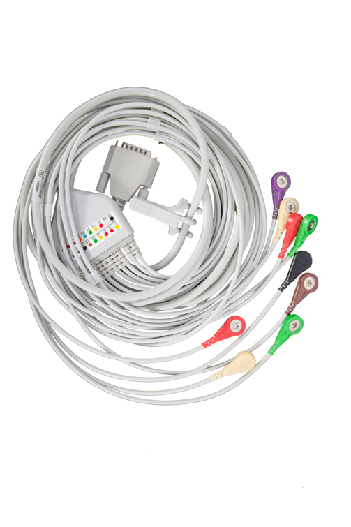 Patient cable DB15M - 10 Wires for Cath labs Feas Electrónica