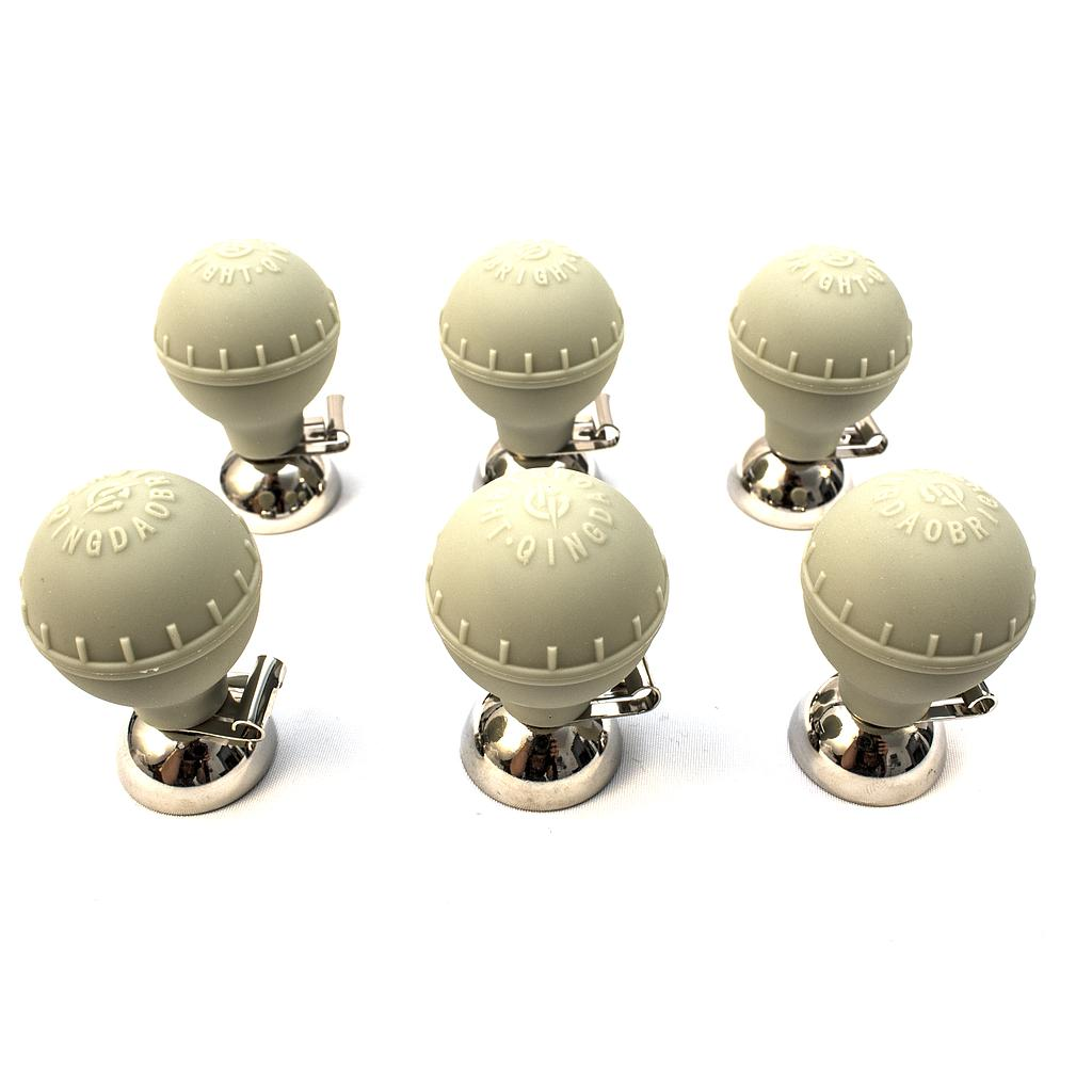 Set of 6 precordial suction cup electrodes, adult, for ECG COMEN model CM100 or CM300, 040-000466-00
