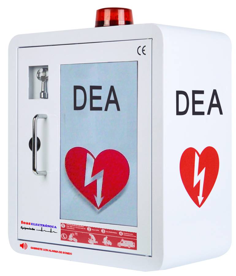 Wall mount cabinet for AEDs, brand Feas Electrónica