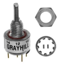 Mechanical encoder BCD adjustable 16 position Grayhill series 26