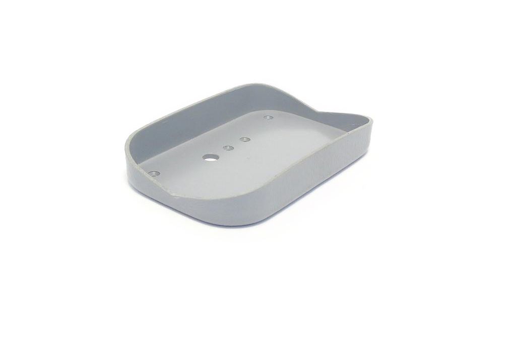 Thermoformed, mechanized and milled plastic paddle holder for Defibrillator 3850B