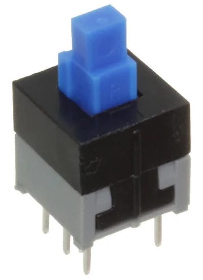 Push button switch DPDT maintained audible click MHPS2283
