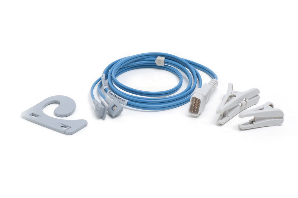 Sensor de oxímetro clips linguales, veterinario, DB9MG, Feas Electrónica 551A