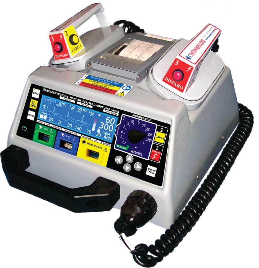 Defibrillator Monitor 3850B Monophasic Feas Electrónica