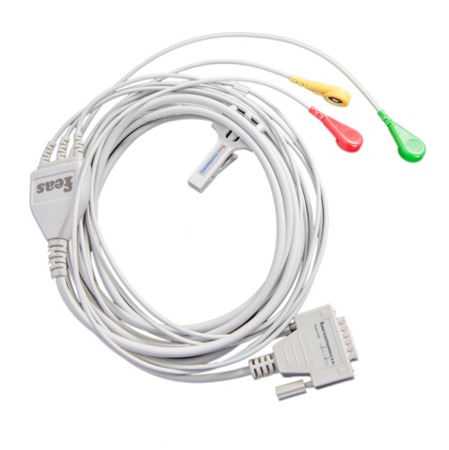 [1876-0002A] Patient cable DB15M - 3 Wires for cath labs